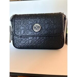 XCL by Christian Lacroix Black Shouldbag Style Clara w/Embossed Logo - NWT